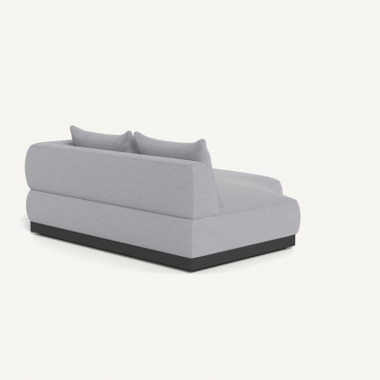 Harbour Amalfi Curved Chaise Right - Aluminum Asteroid / Panama Cloud