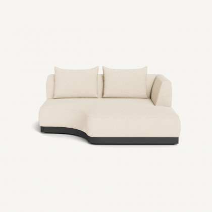 Harbour Amalfi Curved Chaise Right - Aluminum Asteroid / Riviera Sand