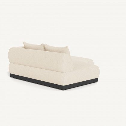 Harbour Amalfi Curved Chaise Right - Aluminum Asteroid / Riviera Sand
