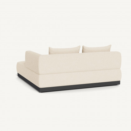 Harbour Amalfi Curved Chaise Right - Aluminum Asteroid / Riviera Sand