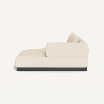 Harbour Amalfi Curved Chaise Right - Aluminum Asteroid / Riviera Sand