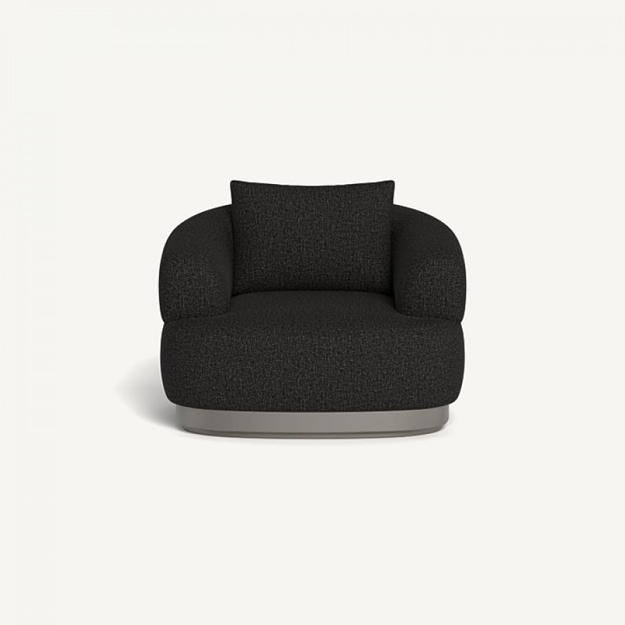 Harbour Amalfi Lounge Chair - Aluminum Taupe / Copacabana Midnight