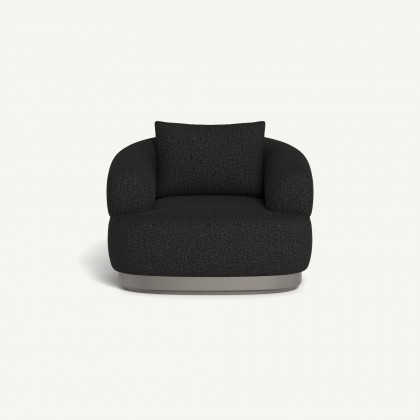 Harbour Amalfi Lounge Chair - Aluminum Taupe / Copacabana Midnight