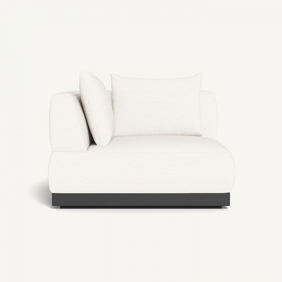 Harbour Amalfi Corner - Aluminum Asteroid / Panama Blanco