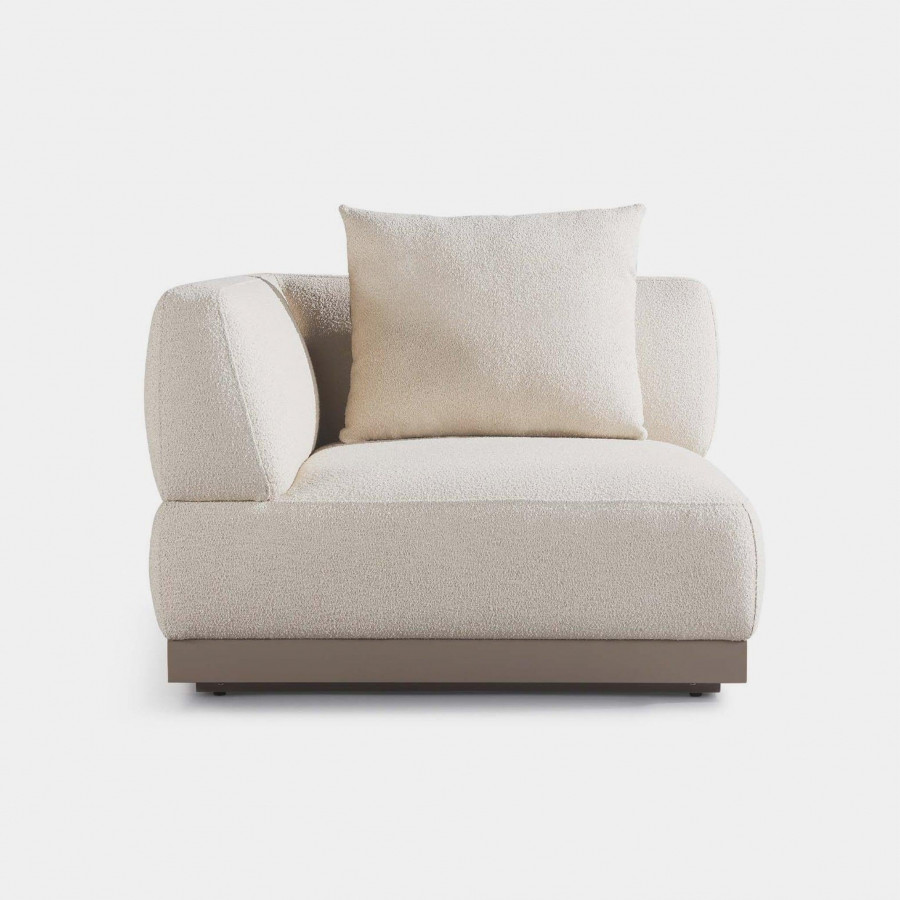 Harbour Amalfi Corner - Aluminum Taupe, Panama Cloud