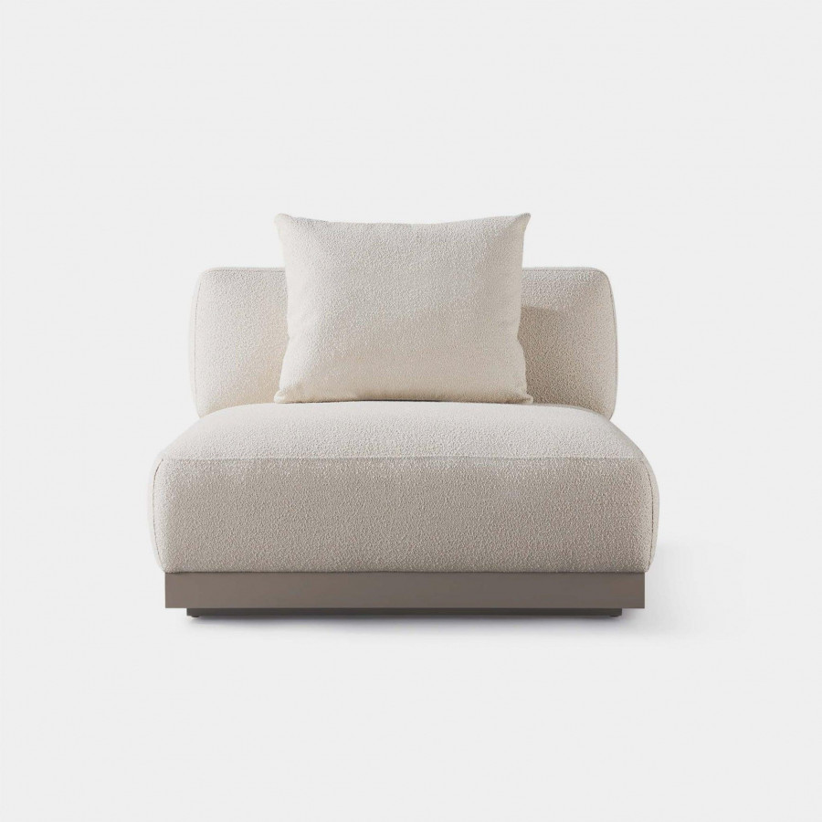 Harbour Amalfi Armless Single - Aluminum Asteroid, Copacabana Sand