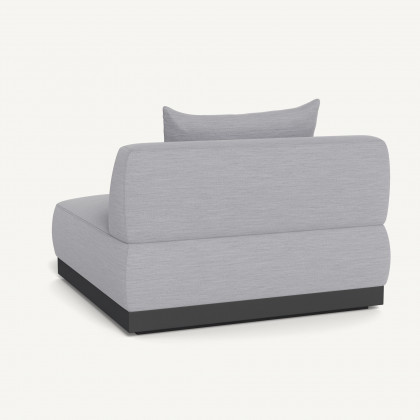 Harbour Amalfi Armless Single - Aluminum Asteroid / Panama Cloud