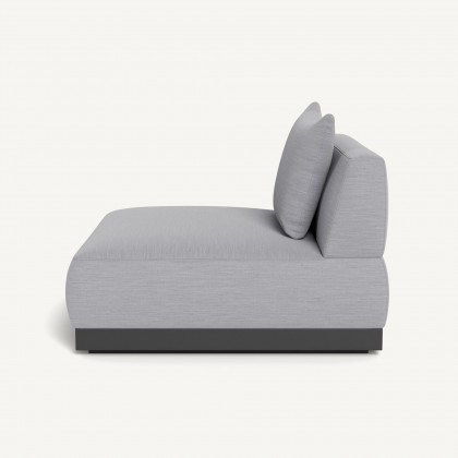 Harbour Amalfi Armless Single - Aluminum Asteroid / Panama Cloud