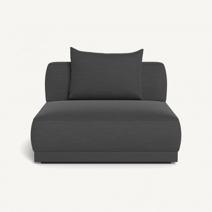 Harbour Amalfi Armless Single - Aluminum Asteroid / Panama Grafito