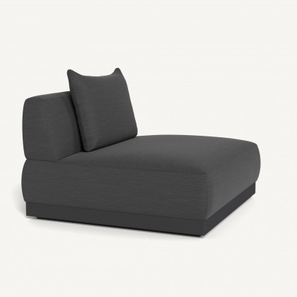 Harbour Amalfi Armless Single - Aluminum Asteroid / Panama Grafito