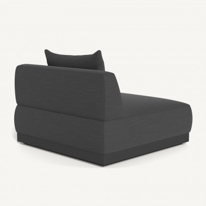 Harbour Amalfi Armless Single - Aluminum Asteroid / Panama Grafito