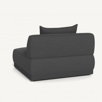 Harbour Amalfi Armless Single - Aluminum Asteroid / Panama Grafito