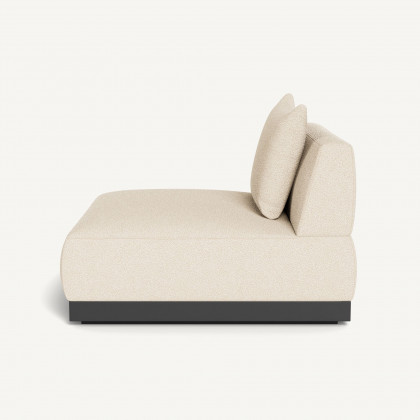 Harbour Amalfi Armless Single - Aluminum Asteroid / Riviera Sand
