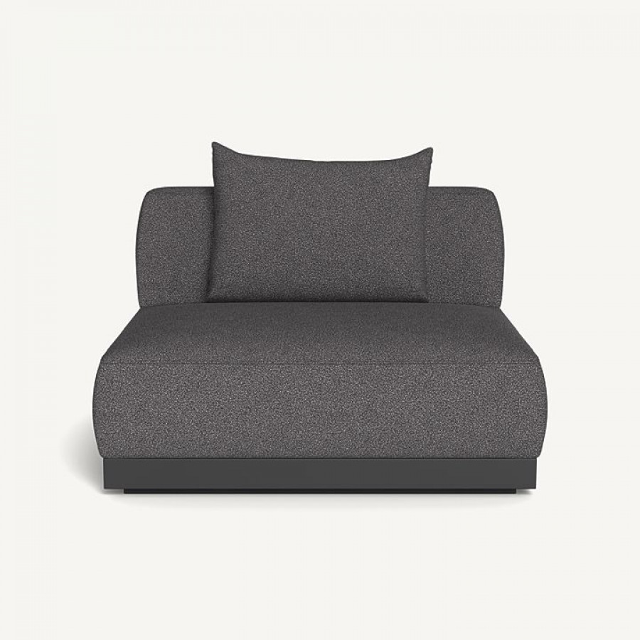 Harbour Amalfi Armless Single - Aluminum Asteroid / Riviera Slate