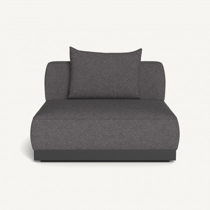 Harbour Amalfi Armless Single - Aluminum Asteroid / Riviera Slate