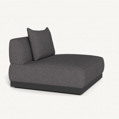 Harbour Amalfi Armless Single - Aluminum Asteroid / Riviera Slate