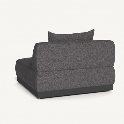 Harbour Amalfi Armless Single - Aluminum Asteroid / Riviera Slate