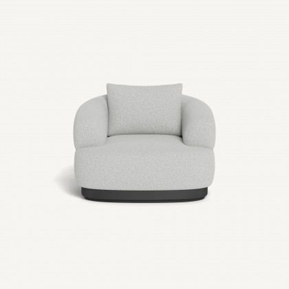 Harbour Amalfi Swivel Lounge Chair - Aluminum Asteroid / Copacabana Sand