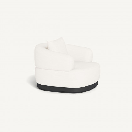 Harbour Amalfi Swivel Lounge Chair - Aluminum Asteroid / Panama Blanco