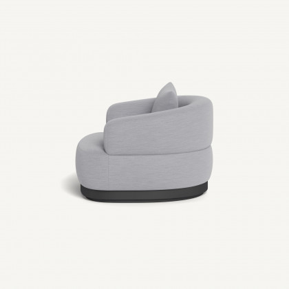 Harbour Amalfi Swivel Lounge Chair - Aluminum Asteroid / Panama Cloud