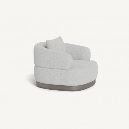Harbour Amalfi Swivel Lounge Chair - Aluminum Taupe / Copacabana Sand