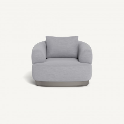 Harbour Amalfi Swivel Lounge Chair - Aluminum Taupe / Panama Cloud