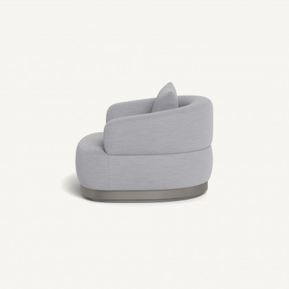 Harbour Amalfi Swivel Lounge Chair - Aluminum Taupe / Panama Cloud