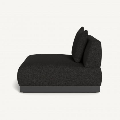 Harbour Amalfi Swivel Armless Chair - Aluminum Asteroid / Copacabana Midnight