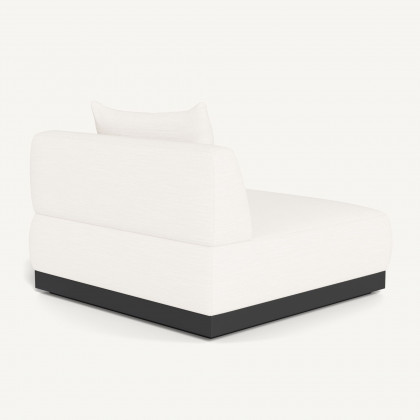 Harbour Amalfi Swivel Armless Chair - Aluminum Asteroid / Panama Blanco