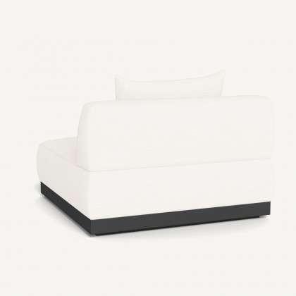 Harbour Amalfi Swivel Armless Chair - Aluminum Asteroid / Panama Blanco