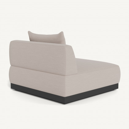 Harbour Amalfi Swivel Armless Chair - Aluminum Asteroid / Panama Marble