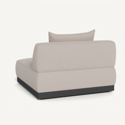 Harbour Amalfi Swivel Armless Chair - Aluminum Asteroid / Panama Marble