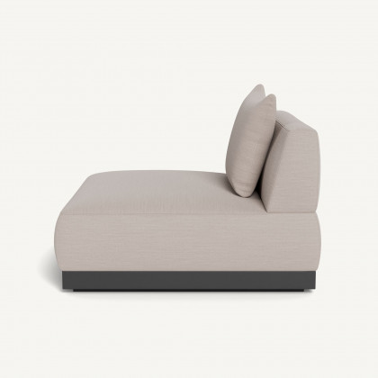 Harbour Amalfi Swivel Armless Chair - Aluminum Asteroid / Panama Marble