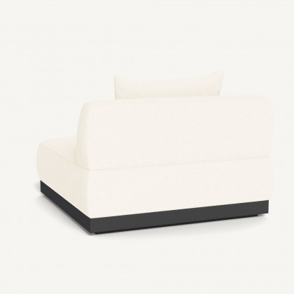 Harbour Amalfi Swivel Armless Chair - Aluminum Asteroid / Riviera Ivory