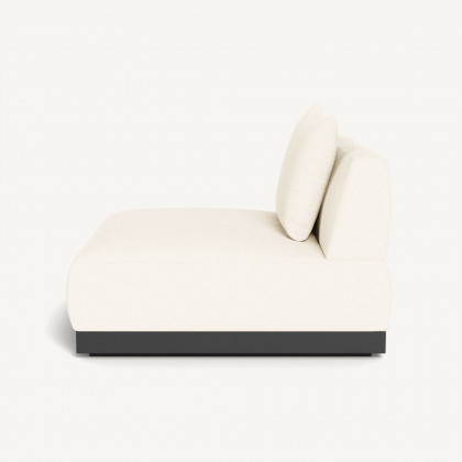 Harbour Amalfi Swivel Armless Chair - Aluminum Asteroid / Riviera Ivory