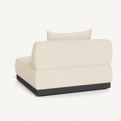 Harbour Amalfi Swivel Armless Chair - Aluminum Asteroid / Riviera Sand
