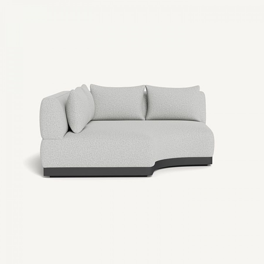 Harbour Amalfi Curved Corner - Aluminum Asteroid / Copacabana Sand