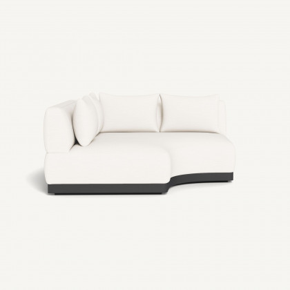 Harbour Amalfi Curved Corner - Aluminum Asteroid / Panama Blanco