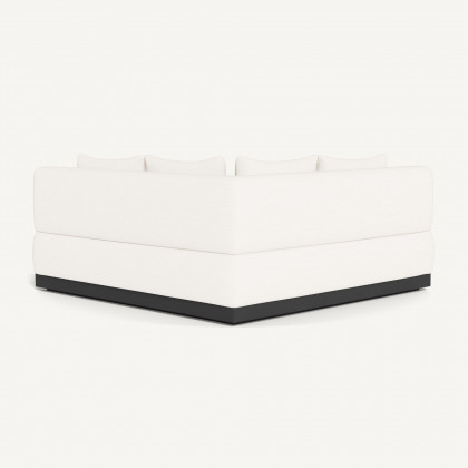 Harbour Amalfi Curved Corner - Aluminum Asteroid / Panama Blanco
