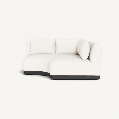 Harbour Amalfi Curved Corner - Aluminum Asteroid / Panama Blanco