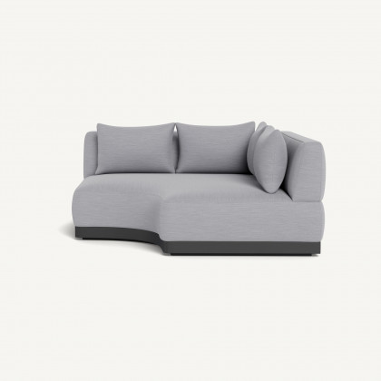 Harbour Amalfi Curved Corner - Aluminum Asteroid / Panama Cloud
