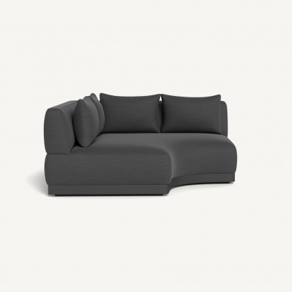 Harbour Amalfi Curved Corner - Aluminum Asteroid / Panama Grafito