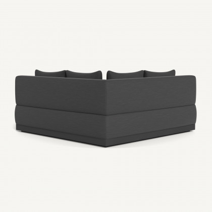 Harbour Amalfi Curved Corner - Aluminum Asteroid / Panama Grafito