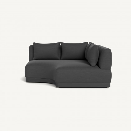 Harbour Amalfi Curved Corner - Aluminum Asteroid / Panama Grafito