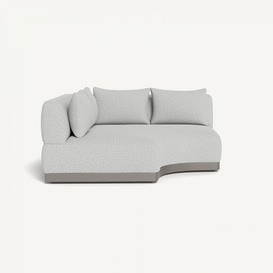 Harbour Amalfi Curved Corner - Aluminum Taupe / Copacabana Sand