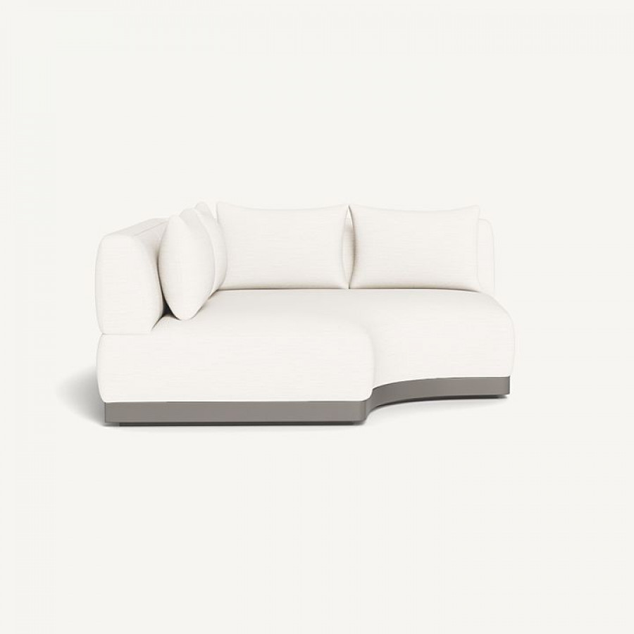 Harbour Amalfi Curved Corner - Aluminum Taupe / Panama Blanco