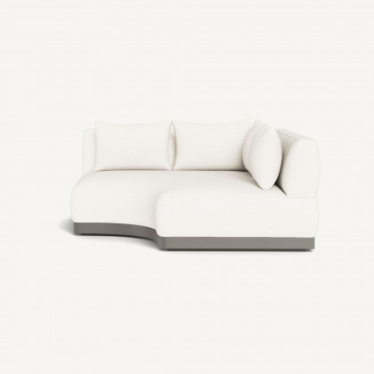 Harbour Amalfi Curved Corner - Aluminum Taupe / Panama Blanco