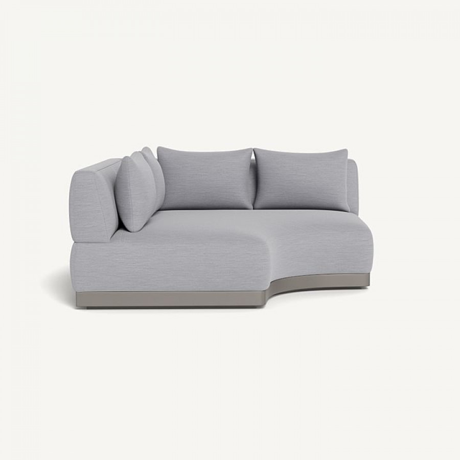 Harbour Amalfi Curved Corner - Aluminum Taupe / Panama Cloud
