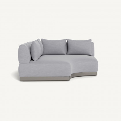 Harbour Amalfi Curved Corner - Aluminum Taupe / Panama Cloud