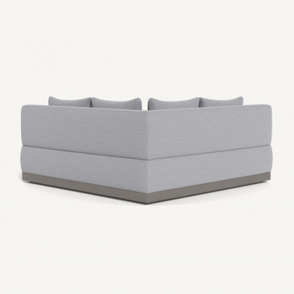 Harbour Amalfi Curved Corner - Aluminum Taupe / Panama Cloud